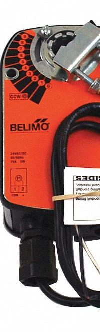 Actuator: Dampers, On/Off, Spring Return, 35 in-lb, 24V AC/DC, Hardwired, NEMA 2 / IP54 (MPN LF24). Key specifications — Manufacturer Part Number: LF24; Shaft Rotation: CW/CCW; Stroke Degree: 95°; Power Rating: 5W; Input Voltage: 24V AC/DC; Brand: BELIMO; For Use With Building Automation Systems: Building Automation System Compatible; Electrical Connection Type: Hardwired.