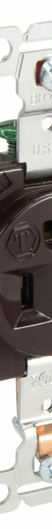 BRYANT Receptacle: Single, 5-15, Brown, 125V AC, 15 A, 2 Pole / 3 Wire (MPN 5261)