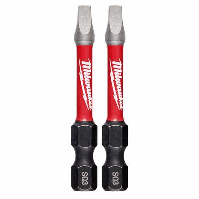 MILWAUKEE Power Bit: Power Bit, Imperial, #3 Bit Size, S3 Bit Industry Size, Std - Impact Bits