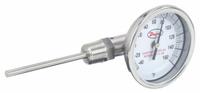 DWYER Dial Thermometer: -40°F to 160°F, ±2%Full Scale Accuracy, 4 in Stem Lg, 3 in Dial Dia (MPN BTLS34041). Key specifications — Accuracy: ±2 % Full Scale; Brand: DWYER.