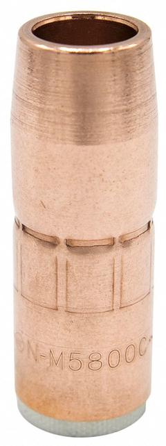 MILLER ELECTRIC Nozzle: AccuLock MDX, 5/8 in, Conical, Flush, Copper (MPN N-M5800C). Key specifications — Insulation Type: Self-Insulated; Duty Rating: Standard Duty; Nozzle to Tip Relationship: Flush; For Contact Tip Series: AccuLock MDX; Manufacturer Part Number: N-M5800C; Brand: MILLER ELECTRIC.