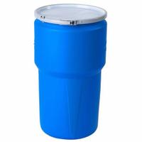 EAGLE Transport Drum: HDPE, 14 gal, Lever Lock Ring, Unlined/No Interior Coating, 26 1/2 in x 15 in (MPN 1610MBGF). Key specifications — Drum Material: HDPE; Drum Head Type: Open Head; UN Rating Solids: 1H2/Y100/S; UN Rating Liquids: 1H2/Y100/S; Interior Lining: Unlined/No Interior Coating; Drum Message Text: None; Closing Ring Material: Metal; For Holding: Original Shipping Container.