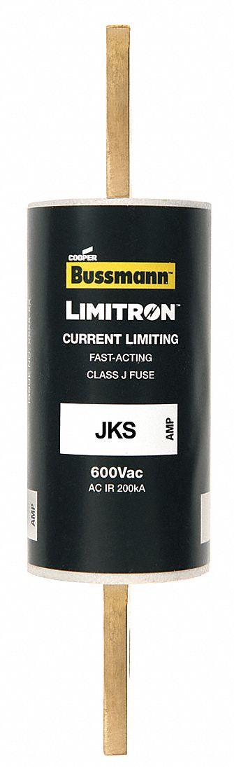 BUSSMANN Fuse: JKS Series, Class J, Bolt-On Body, Fast-Acting, 600 A, 600 V AC - Fast-Acting Bolt-On Fuses