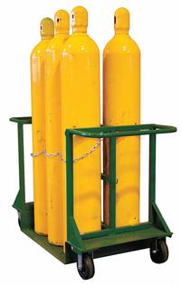 SAFTCART Cylinder Cart: 2,800 lb, 6 Cylinder Capacity, 9 1/2 in Max. Tank Dia., Flow-Back (MPN CT-6). Key specifications — Brand: SAFTCART; Caster/Wheel Configuration: (4) Swivel.
