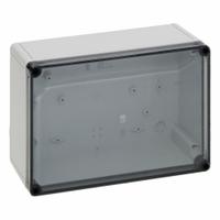 RITTAL Electrical Enclosure: Fiber-Glass Reinforced Polycarbonate, 180 mm x 254 mm x 90 mm, NEMA 4X (MPN 9520100). Key specifications — Brand: RITTAL; Closure Method: Screws; Enclosure Material: Fiber-Glass Reinforced Polycarbonate; Knockouts: Not Included.