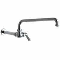 CHICAGO FAUCETS Glass Filler: 334, Single-Post, Cast Brass, Polished Chrome, 6 gpm Flow Rate, Spray (MPN 334-ABCP). Key specifications — Brand: CHICAGO FAUCETS; Body Material: Cast Brass; Spout Shape: Arc; Inlet Connection Type: NPSM.
