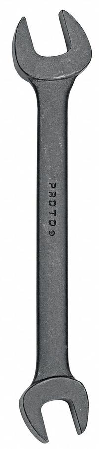 PROTO Open End Wrench: Alloy Steel, Black Oxide, 1 1/8 in_1 1/16 in Head Size, 12 3/8 in Overall Lg (MPN J3050B). Key specifications — attr309776: No; attr309781: Black Oxide; attr309780: Alloy Steel; attr324939: PROTO.