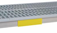 METRO Color Shelf Marker: MetroMax i Series, 6 in Overall Wd, 1 1/2 in Overall Ht, Yellow (MPN CSM6-YX). Key specifications — Brand: METRO; Color: Yellow; Compatible Brand and Series: MetroMax i Series.