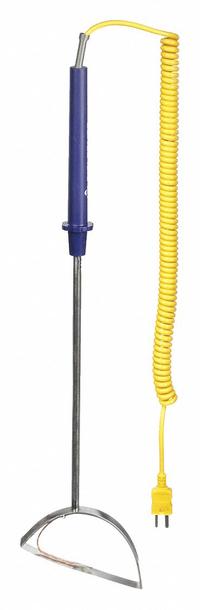 OAKTON Surface Temperature Probe: -250°F to 900°F /-150°C to 482°C, 10.5 in Probe Lg, Type K (MPN WD-08516-95). Key specifications — Brand: OAKTON; Accuracy: ±3 °F/1.1 °C or ±0.4 % of Reading Above 212 °F/100 °C; Handle Type: Straight.