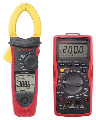 AMPROBE Digital Multimeter Clamp On Kit: Clamp Meter/Digital Multimeter - Multimeter & Clamp Meter Kits