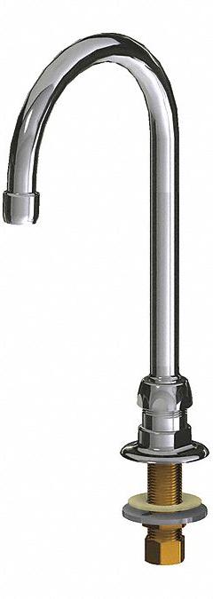 CHICAGO FAUCETS Spout: Spout, Gooseneck, Swivel Spout, Brass, Polished Chrome, 1.5 gpm Flow Rate (MPN 626-E35ABCP). Key specifications — Includes: Mounting Hardware; Product Type: Spout; Spout Style: Swivel; Body Material: Brass; Color/Finish: Polished Chrome; Brand: CHICAGO FAUCETS.