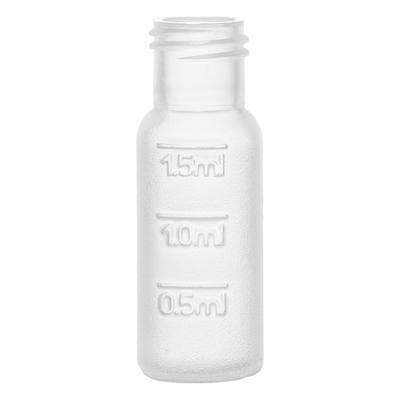 APPROVED VENDOR Plastic Vials: Chromatography, Polypropylene, 1.5 mL, Natural, 12 mm Body Dia - Plastic Lab Vials