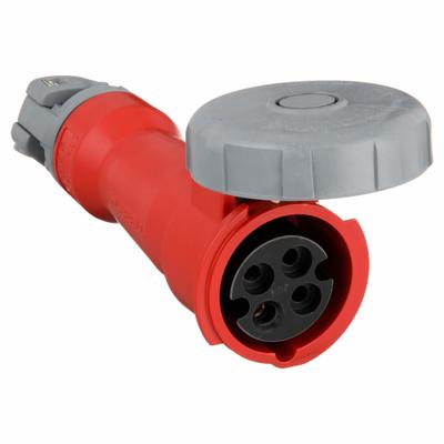 HUBBELL Pin and Sleeve Connector: Red, 480V AC, Three Phase, 20 A, 3 Pole, 4 Wire - Washdown-Rated Connectors