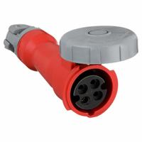 HUBBELL Pin and Sleeve Connector: Red, 480V AC, Three Phase, 20 A, 3 Pole, 4 Wire, IEC Grounding (MPN HBL420C7W). Key specifications — Brand: HUBBELL.