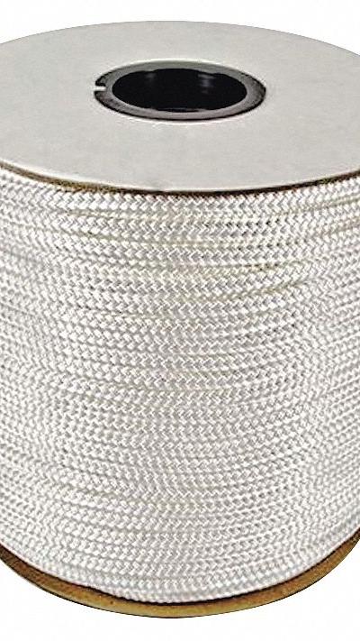 APPROVED VENDOR General Purpose Utility Rope: Double Braid, 1/4 in Dia - Shock-Absorbing Rope