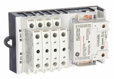 GE Lighting Magnetic Contactor: 8 Poles, 120V AC, 30 A, 2-Wire - Electrically Held Lighting Contactors