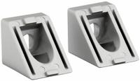 Angle Connector 45°: 45° Angle Connector, 30 Series, 37 mm x 30 mm x 30 mm, For 8 mm Slot Wd, 2 PK (MPN 093WS30245N08). Key specifications — Material: Aluminum; Brand: FATH INC.; Finish: Powder-Coated.