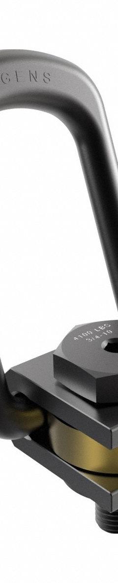 JERGENS Hoist Ring: Pivot/Swivel, Black Oxide-Coated Steel, 5/16"-18, Max. 650 lb, 180° Pivot Angle (MPN 47531). Key specifications — Brand: JERGENS; Thread Size: 5/16"-18; Operation: Side-Pulling.