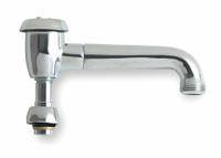 CHICAGO FAUCETS Spout: Spout, Single-Bend, Swivel Spout, Brass, Polished Chrome, Laminar, UNEF (MPN L5VBJKCP). Key specifications — Includes: Mounting Hardware; Product Type: Spout; Spout Style: Swivel; Body Material: Brass; Color/Finish: Polished Chrome; Brand: CHICAGO FAUCETS.