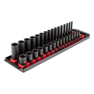 TEKTON Impact Socket Set: 1/4 in Drive Size, Small Set (0-50 pieces) Set Size - Metric Impact Socket Sets