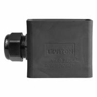 LEVITON Portable Outlet Box: Portable Outlet Box, 1 Gangs, 3R, Black, 3 3/8 in Overall Ht (MPN 3059-2E). Key specifications — Color: Black; Brand: LEVITON.
