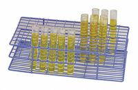 Tube Rack: 3 5/8 in Overall Wd, 2 1/2 in Overall Ht, 5 in Overall Lg, Steel, Blue, (24) Places (MPN F18788-1601). Key specifications — Material: Steel; Mounting Location: Benchtop; Color: Blue; Product Type: Test Tube Rack; Total Holding Capacity: (24) Places; Brand: SP SCIENCEWARE.