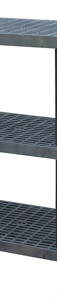 STRUCTURAL PLASTICS Plastic Shelving: 96 in x 24 in, 51 in Overall Ht, 3 Shelves (MPN S9624X3). Key specifications — Resistance Properties: Corrosion-Resistant; Frame Material: Plastic; Shelving Material: High Density Polyethylene; Brand: STRUCTURAL PLASTICS.
