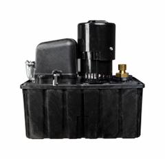 LITTLE GIANT Condensate Removal Pump: 115V AC, 1 gal Tank, 1/3 hp, 9.58 gpm, 62 ft Max. Head (MPN 553160101). Key specifications — Nameplate Voltage: 115V AC; Brand: LITTLE GIANT; Included Accessories: Safety Switch; Plenum Rated: Yes.