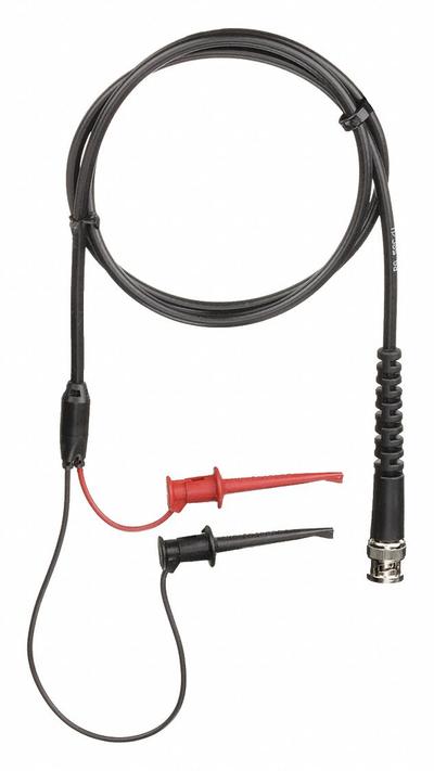 POMONA Test Leads: Black/Red Electrical Current Color, Mini Hook Clip, BNC Male - Test Leads with Clips