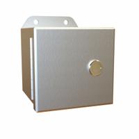 HAMMOND Electrical Enclosure: Aluminum, 4 in x 4 in x 4 in, NEMA 12/13/3R/4/4X, w/Panel, Solid Cover (MPN EJ444AL). Key specifications — Brand: HAMMOND; Closure Method: Latches; Enclosure Material: Aluminum; Knockouts: Not Included; Includes Inner Panel: with Inner Panel Included.
