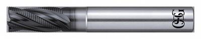 OSG Roughing End Mill: Carbide, WXL Coated, 4 Flute, 5/8" Mill Dia, 1-1/4" LOC - Fast-Cutting Corner-Chamfer Carbide Roughing End Mills for Hardened Materials