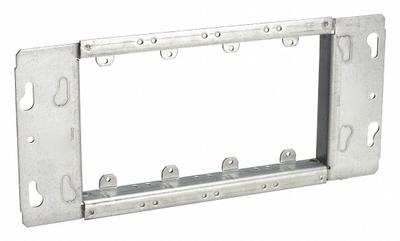 RACO Electrical Box Cover: Blank, 3/4 in Raised Ht, Steel, 10.75 in Overall Lg - Plaster Rings