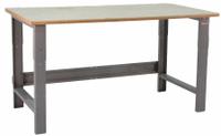 BENCHPRO Workbench: Adj Ht, Particleboard, 120 in x 30 in, 1,600 lb Overall Load Capacity, Gray (MPN RPB30120). Key specifications — Brand: BENCHPRO.