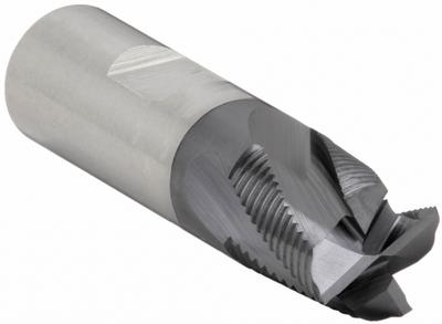 CLEVELAND Roughing End Mill: Cobalt, TiAlN Coated, 4 Flute, Fine Pitch, 3/4" Mill Dia - General Purpose Cobalt Roughing End Mills