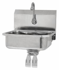 SANI-LAV Hand Sink: 1 Stations, 5 in Bowl Dp, 14 in Bowl Lg, 11 in Bowl Wd, Faucet Included, 18 ga (MPN 605D). Key specifications — Includes Side Splash: Side Splash Not Included; Series: Stainless Steel Hand Wash Sink; Brand: SANI-LAV.