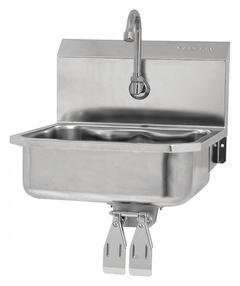 SANI-LAV Hand Sink: 1 Stations, 5 in Bowl Dp, 14 in Bowl Lg, 11 in Bowl Wd, Faucet Included, 18 ga (MPN 605D). Key specifications — Includes Side Splash: Side Splash Not Included; Series: Stainless Steel Hand Wash Sink; Brand: SANI-LAV.