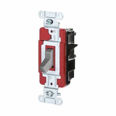 HUBBELL Wall Switch: Toggle Switch, 3-Way, Maintained, Gray, 120/277V AC - Toggle Wall Switches