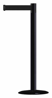 TENSABARRIER Barrier Post with Belt: Black, No Pattern, No Legend, 13 ft Belt Lg, Black (MPN MARINEPOST-33-MAX-NO-B9X-C). Key specifications — Base Material: Stainless Steel; Belt Color: Black; Brand: TENSABARRIER; Post Material: Stainless Steel; Post Color: Black; Message: No Legend.