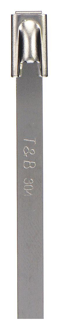 TY-RAP Cable Tie: 20 1/2 in Nominal Lg, 5 7/8 in Nominal Max. Bundle Dia., 0.19 in Wd, Silver, 50 PK (MPN LS-4.6-520B). Key specifications — Brand: TY-RAP; Locking Style: Ball Lock; Color: Silver.