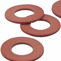 BUNTING BEARINGS Thrust Washer: 1 1/2 in Bore, PTFE, JLON 4200, 3 in OD, 0.125 in Thick, Red (MPN BJ4T244804). Key specifications — Material Grade: JLON 4200; System of Measurement: Inch; Standards: ISO Certified 9001; Color: Red; Brand: BUNTING BEARINGS.