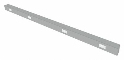 INSTOCK Electrical Wire Raceway: 7 ft Overall Lg, Aluminum - Lab Furniture Raceways & Apron Rails