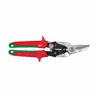 MILWAUKEE Aviation Snip: Right, 10 in Overall Lg, 1 1/2 in Cutting Lg, Steel, TPR, TPR (MPN 48-22-4550). Key specifications — attr308531: TPR; attr308530: Steel; attr308532: TPR; attr308533: No; attr308535: Metal; attr308546: Right; attr324897: MILWAUKEE.