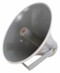 SPECO TECHNOLOGIES PA Horn: Powered, 1-Way, 16 ohm Impedance, 20 in Overall Wd, 20 in Overall Ht (MPN SRH20). Key specifications — attr1056470: Indoor; attr1056495: Powered.
