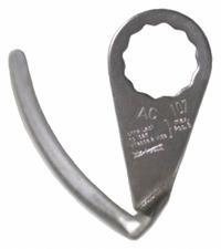 FEIN Oscillating Scraper Blade: 2 1/4 in Blade Wd, 3 in Blade Lg, Hooked, High Speed Steel, 2 PK (MPN 63903107016). Key specifications — attr1097478: High Speed Steel; attr1097483: Hooked; attr1097499: FEIN.