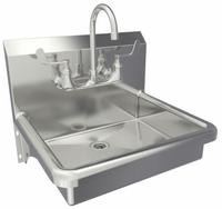 SANI-LAV Hand Sink: 1 Stations, 5 in Bowl Dp, 19 in Bowl Lg, 15 1/2 in Bowl Wd, Faucet Included (MPN 5A4F). Key specifications — Includes Side Splash: Side Splash Not Included; Series: Stainless Steel Hand Wash Sink; Brand: SANI-LAV.