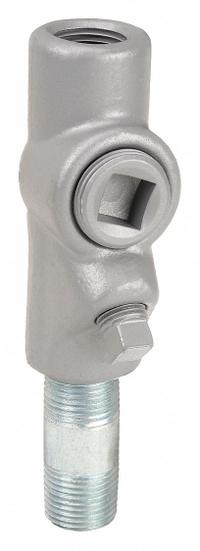 Sealing Fitting - Vertical and Horizontal: Iron, 3/4 in Trade Size, Male, 3 11/16 in Overall Lg (MPN EYS-216). Key specifications — Brand: APPLETON ELECTRIC; Connection Type: Threaded; Thread Gender: Male; Ends - Hazardous Fittings: 3/4 in FNPT x 3/4 in MNPT; Material: Iron; Hazardous Location Rating: Class II, Division 1 and 2, Groups E, F, G; Thread Type: NPT; Standards: CSA C22.2 No 30.