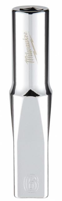 MILWAUKEE Deep Well Socket: Metric, 1/4 in Drive Size, 6 mm Socket Size, 6-Point, Deep, Chrome (MPN 45-34-9044). Key specifications — attr1204417: MILWAUKEE; attr1204392: Chrome.