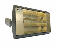FOSTORIA Infrared Quartz Electric Heater: 3200 W Watt Output, 208V AC, 1 Phase, Hardwired, Bronze (MPN F-60-222-TH). Key specifications — Wattage Output: 3200 W; Voltage: 208V AC; Brand: FOSTORIA; Electrical Connection: Hardwired; Element Type: Quartz Lamp; Housing Color: Bronze; Housing Material: Galvanized Steel; Overall Dimensions - L x W x D: 24 in x 15 in x 11 in.