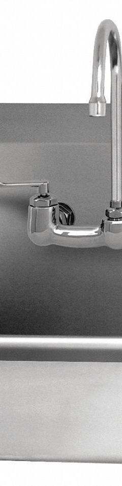 SANI-LAV Hand Sink: 1 Stations, 6 in Bowl Dp, 16 in Bowl Lg, 12 1/2 in Bowl Wd, Faucet Included (MPN 608F-0.5). Key specifications — Includes Side Splash: Side Splash Not Included; Series: Stainless Steel Hand Wash Sink; Brand: SANI-LAV.