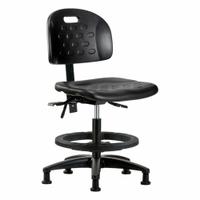 Ergonomic Chair: Polyurethane, Armless, Ht Range 19 3/4 in to 27 1/2 in, 18 in Seat Wd, 0 Casters (MPN BR-HPMBCH-RG-T1-A0-BF-RG-BLK). Key specifications — Foot Support: Yes; Back Tilt Backward: 13.5°; Back Tilt Forward: 10.5°; Base Material: Nylon; Brand: APPROVED VENDOR; Product Type: Ergonomic Chair; ESD-Safe: Not ESD Safe; Seat Tilt Backward: 3°.